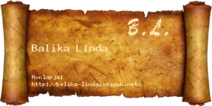Balika Linda névjegykártya